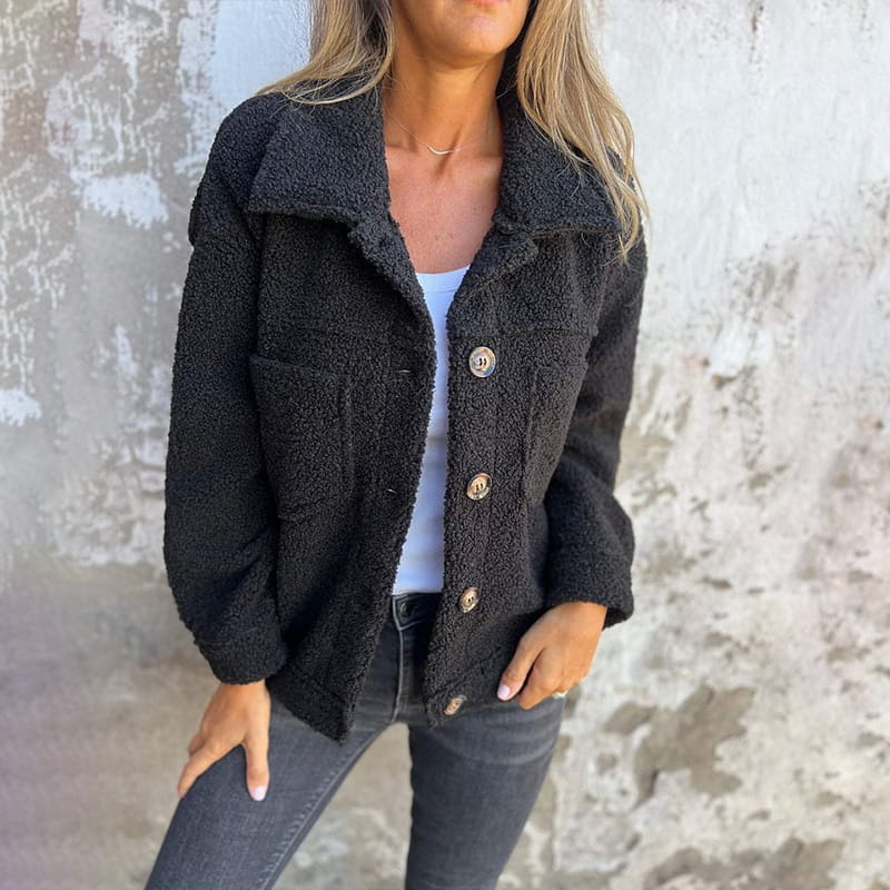 Women’s Teddy Coat with Pockets