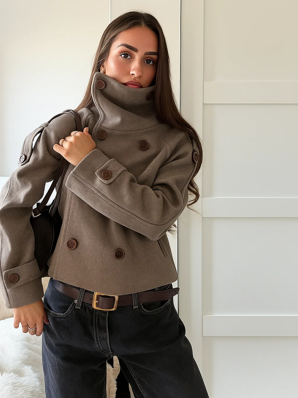 Women's Vintage Double-Breasted Jacket