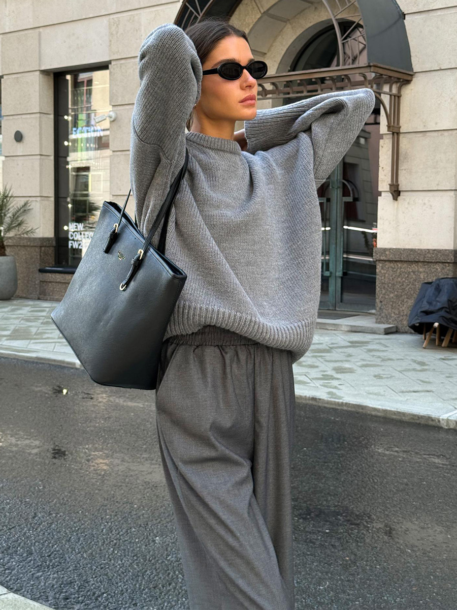 Women's Viscose Blend Crew-Neck Sweater