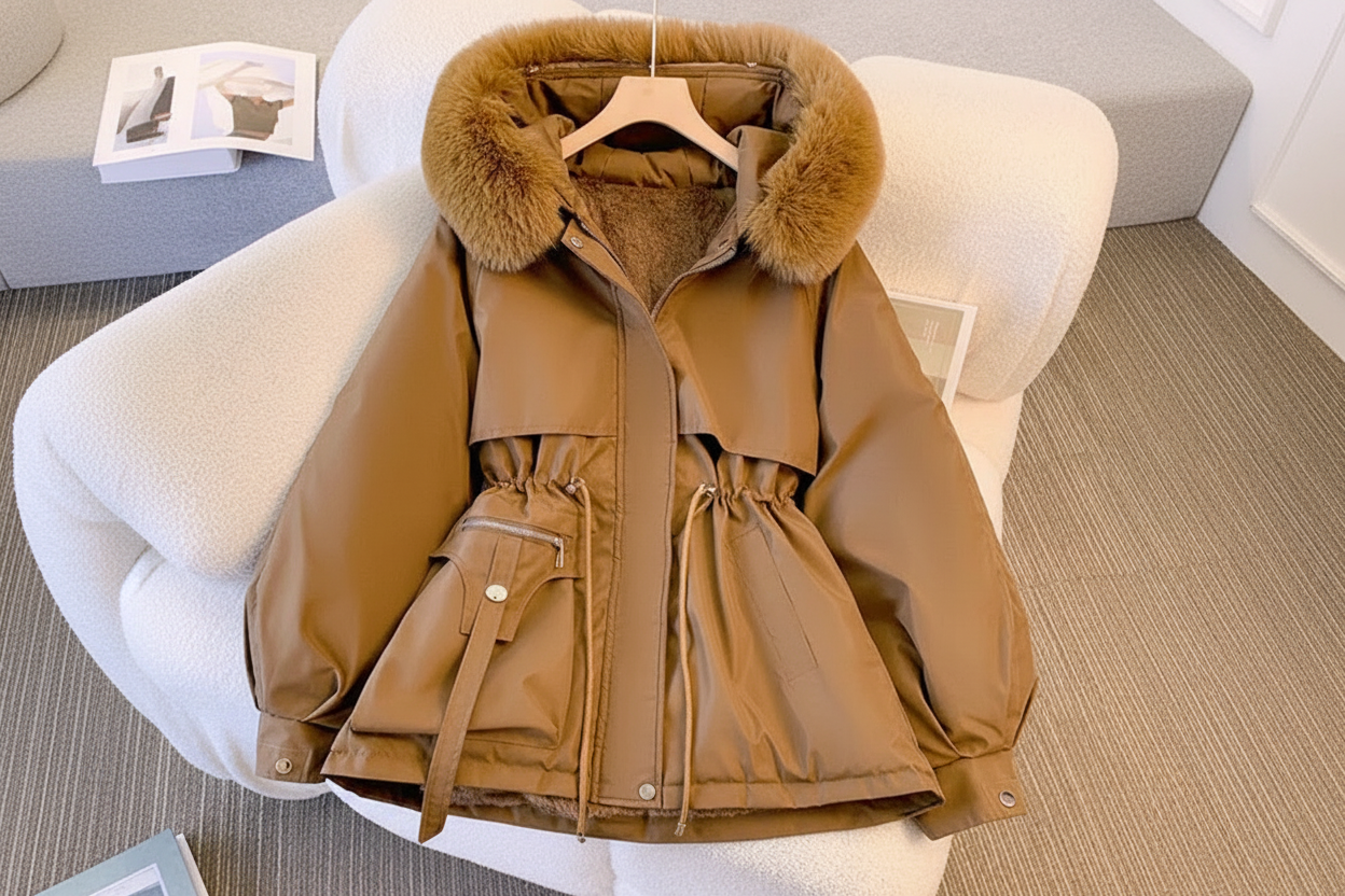 Women’s Winter Coat with Fur Collar