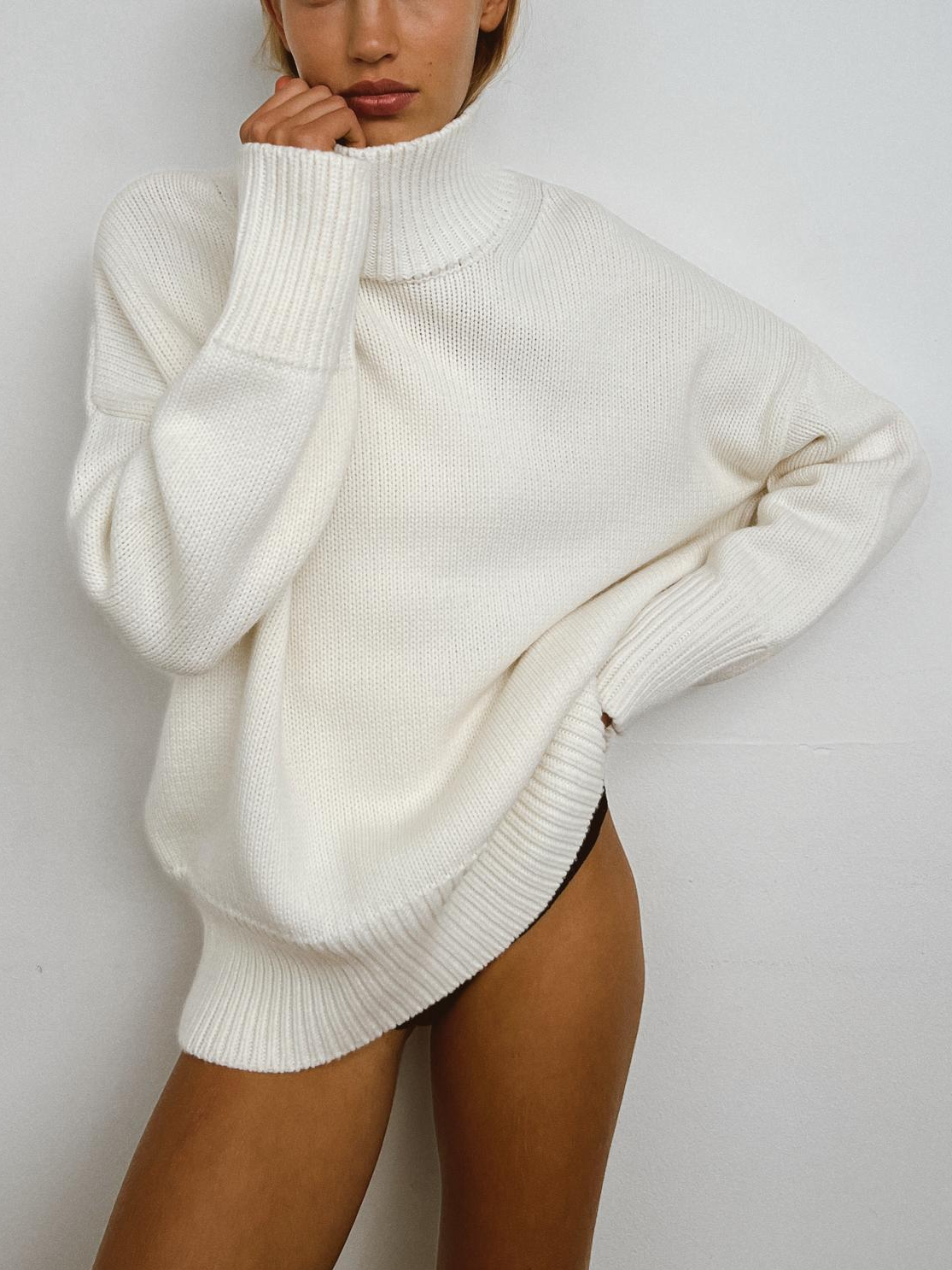 Women's Wool Blend Turtleneck Sweater