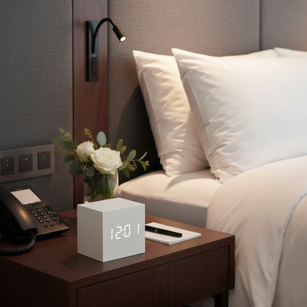 Wood-Grain Digital Alarm Clock
