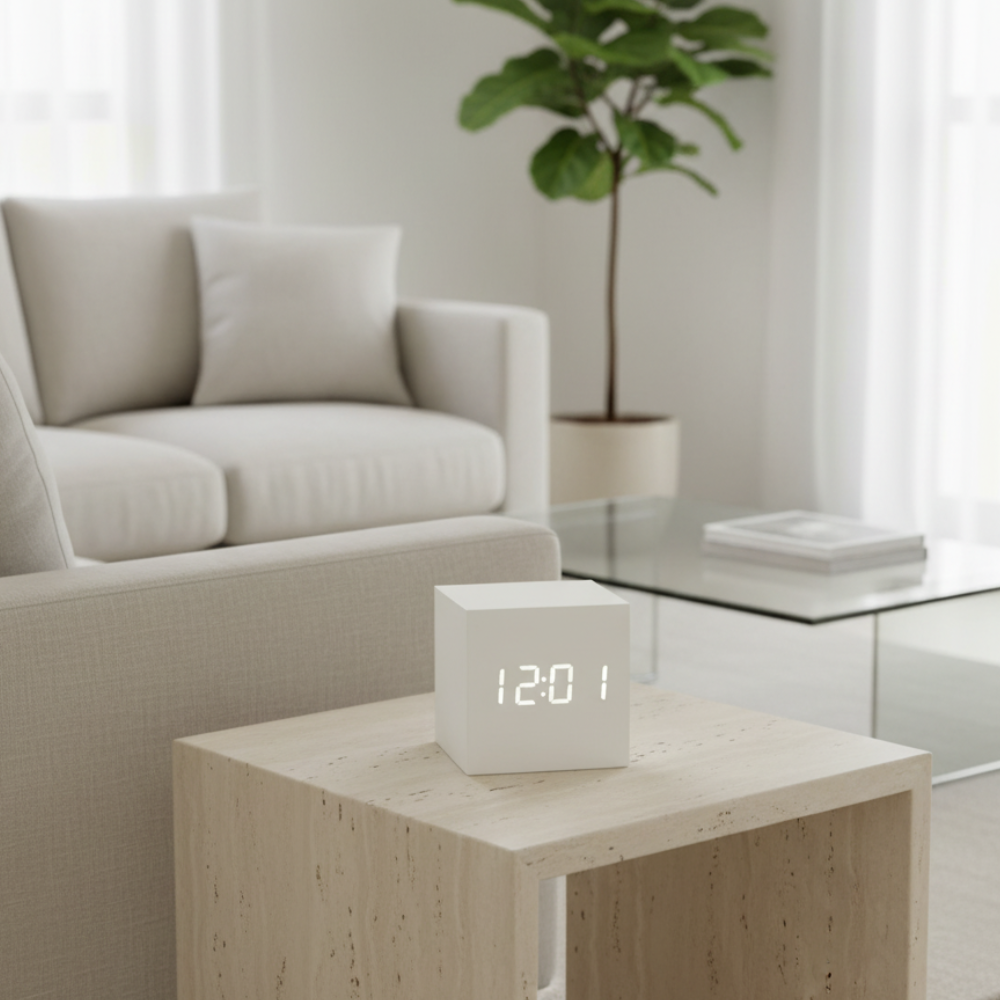 Wood-Grain Digital Alarm Clock