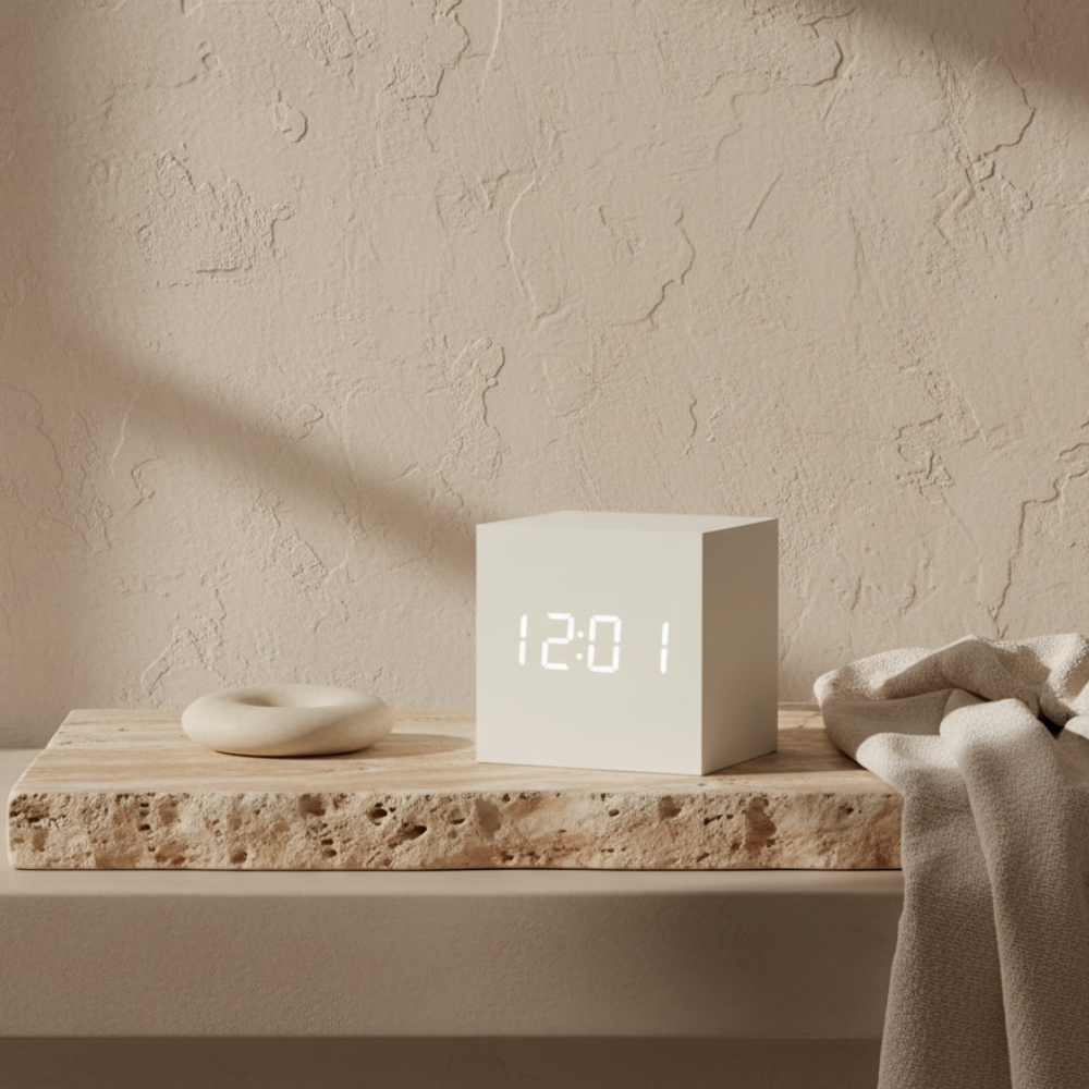 Wood-Grain Digital Alarm Clock