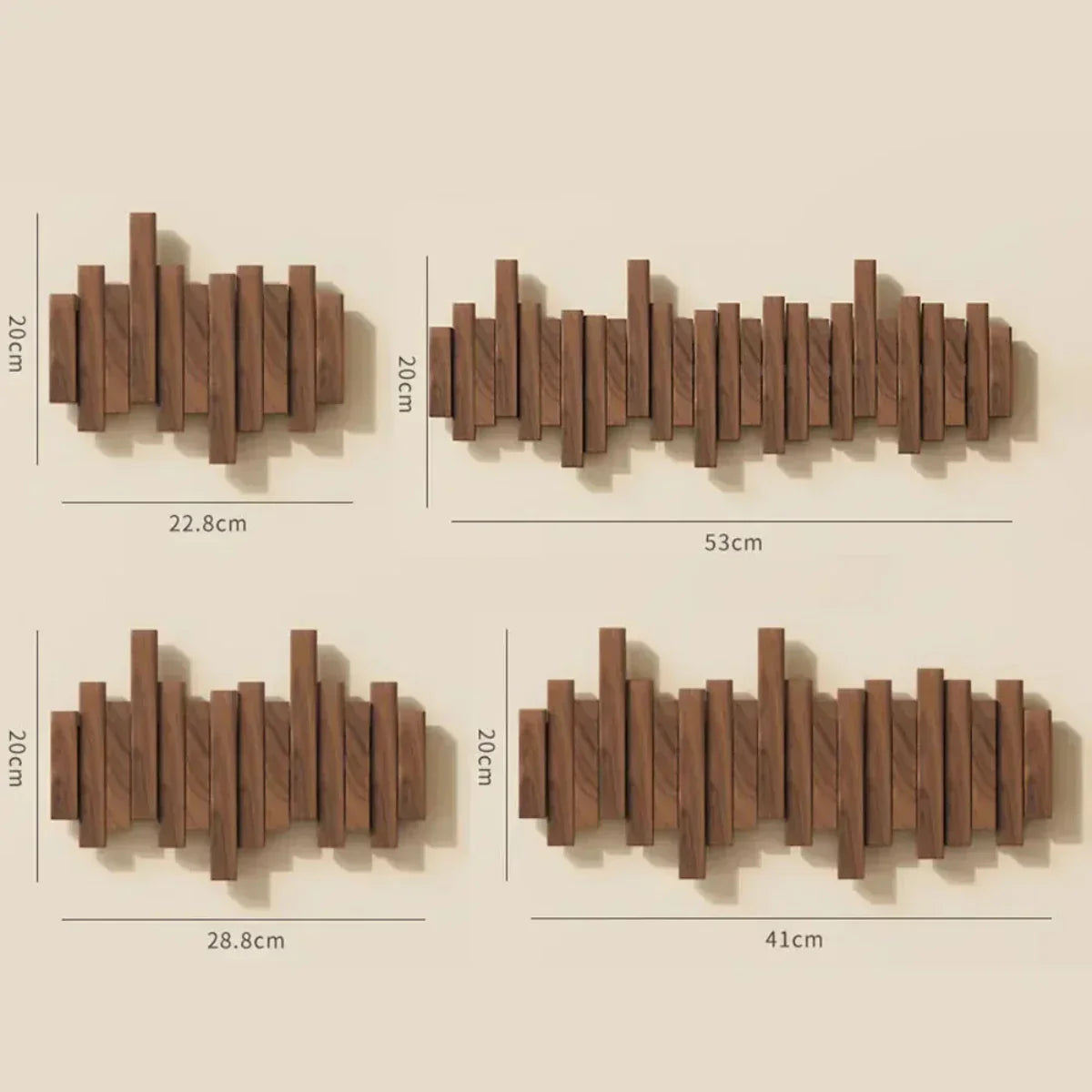 Wood Wall Hooks Wall Art Decorative Storage Organizer Rack