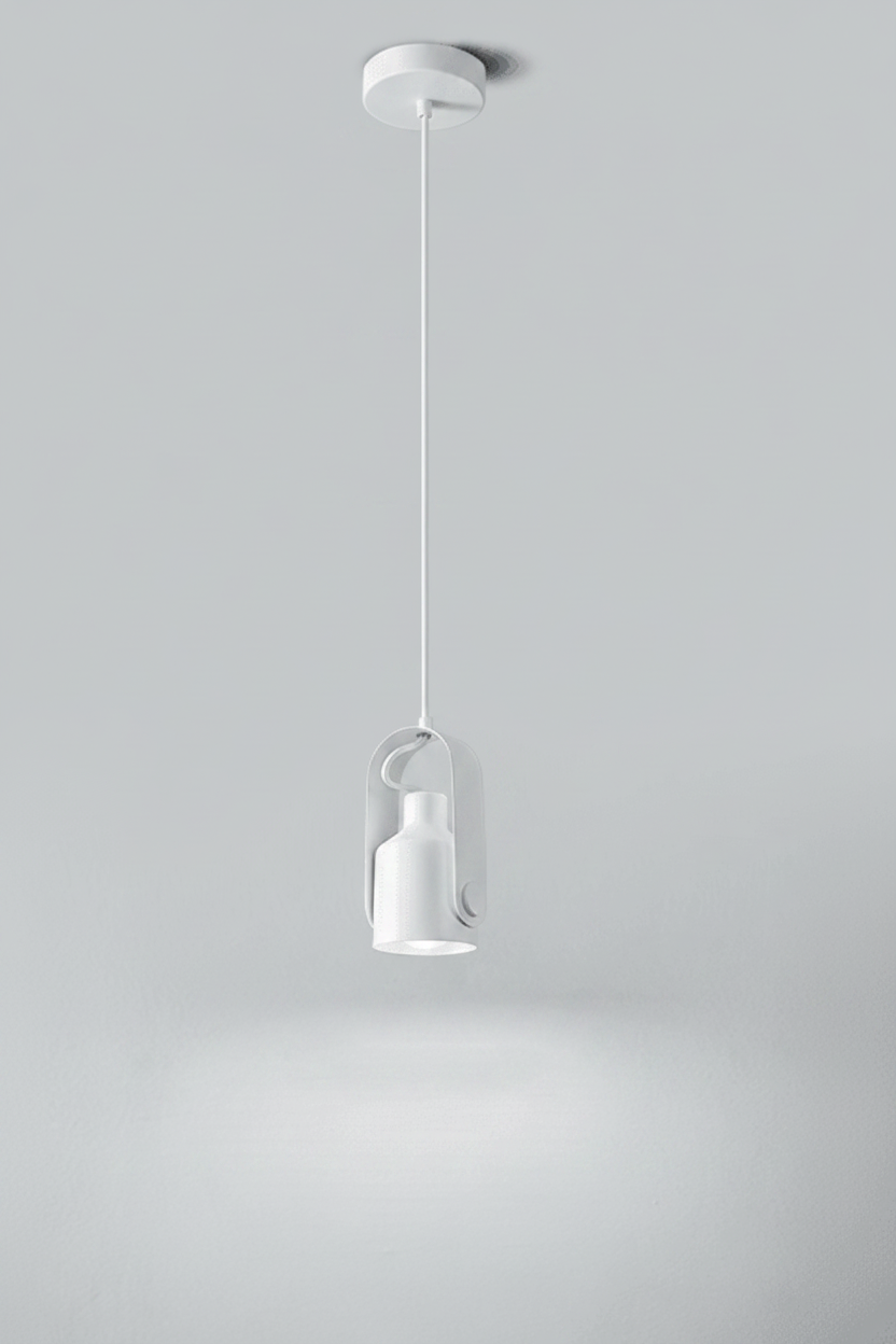 Nordic Wood and Metal LED Pendant Light with Slim Minimalist Design