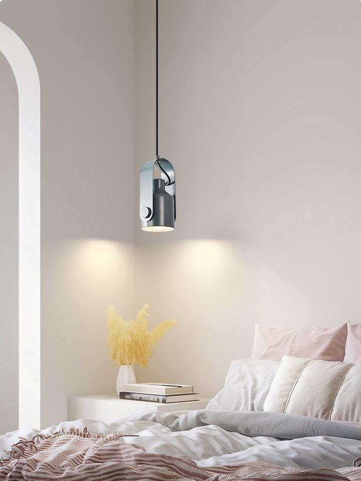 Nordic Wood and Metal LED Pendant Light with Slim Minimalist Design