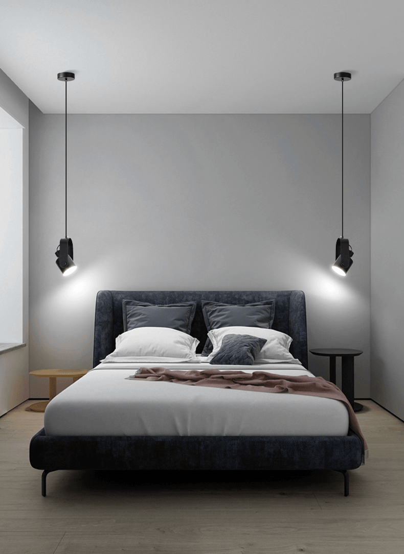 Nordic Wood and Metal LED Pendant Light with Slim Minimalist Design
