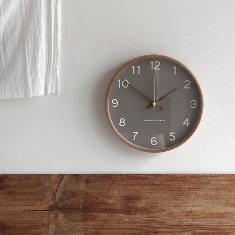 Wooden Analog Wall Clock – 25 cm Silent Timepiece for Home Decor – Natural Solid Wood Design