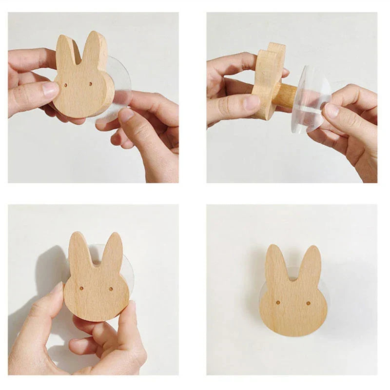 Wooden Animal Wall Hooks