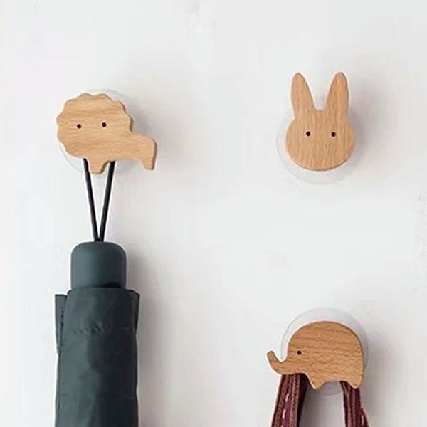 Wooden Animal Wall Hooks