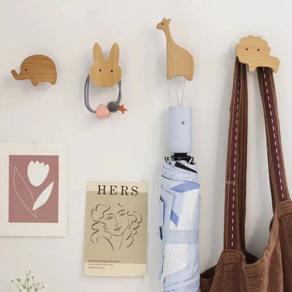 Wooden Animal Wall Hooks