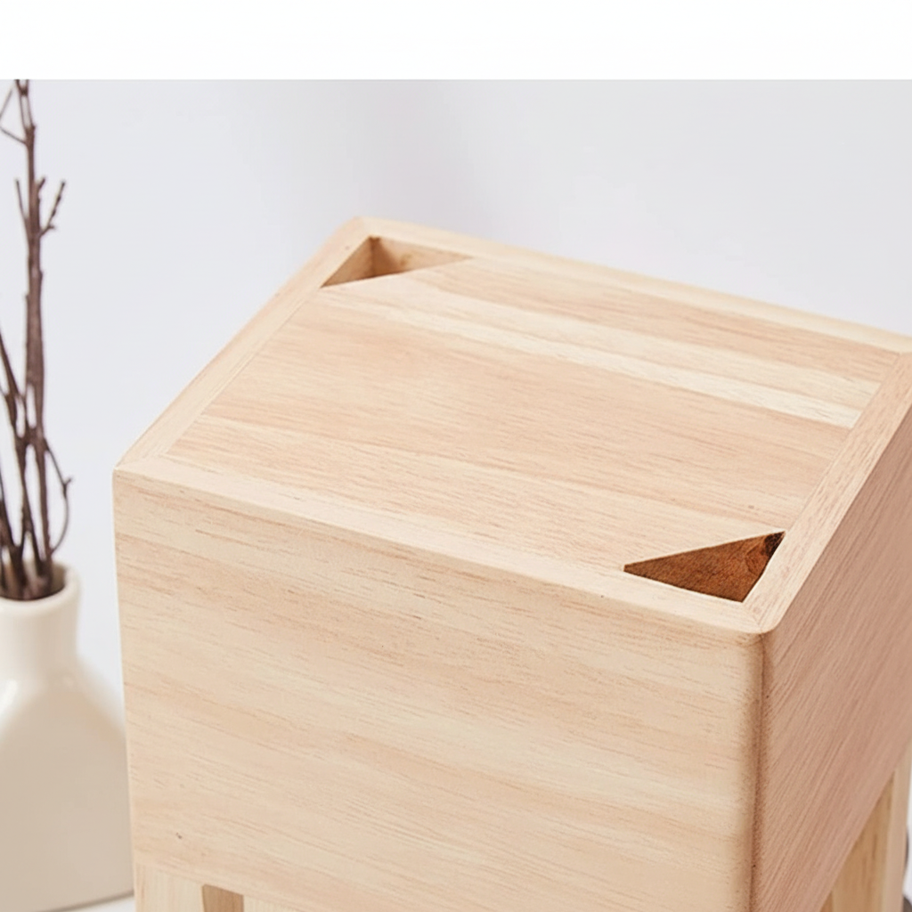 Wooden Candle Warmer Table Lamp