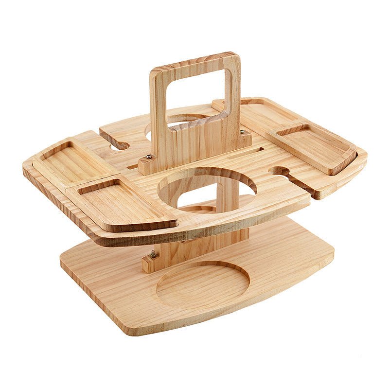 Wooden Picnic Wine Table