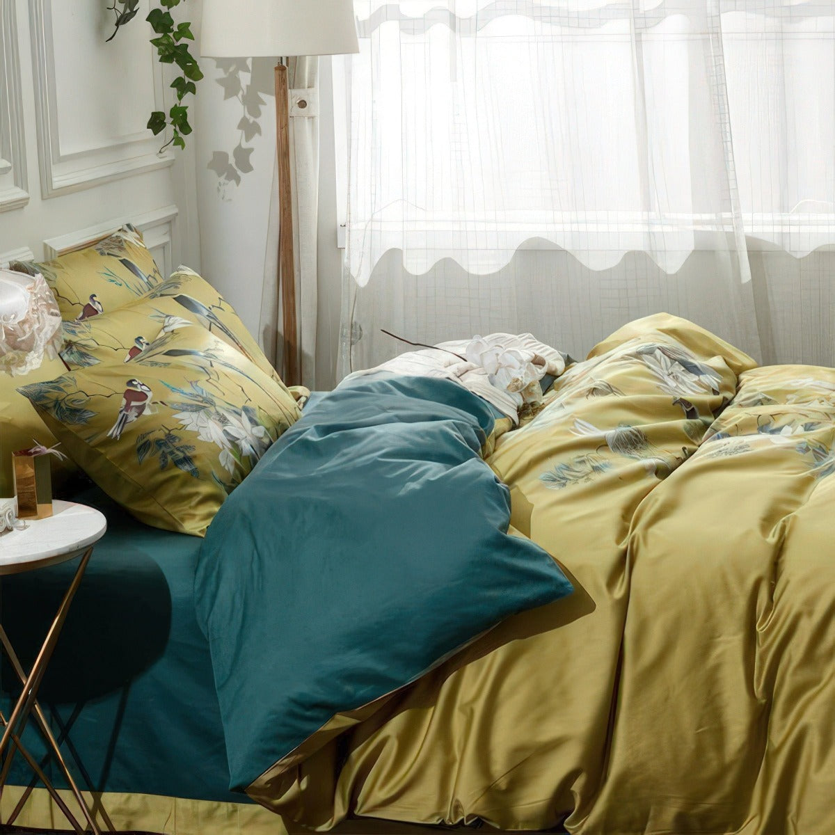 Egyptian Cotton Botanical Bird Bedding Set