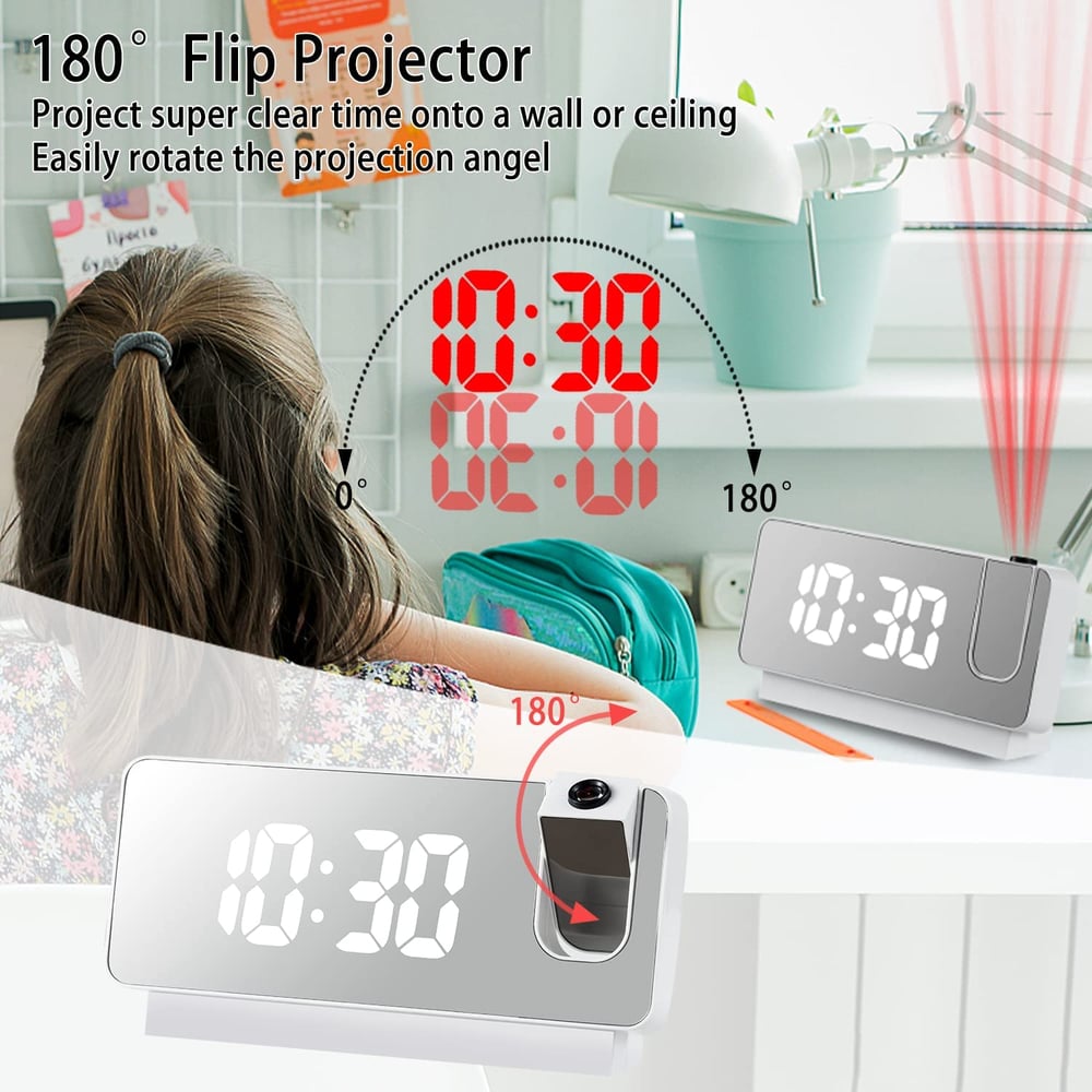 Adjustable Led-Lit Battery-Operated Mirror