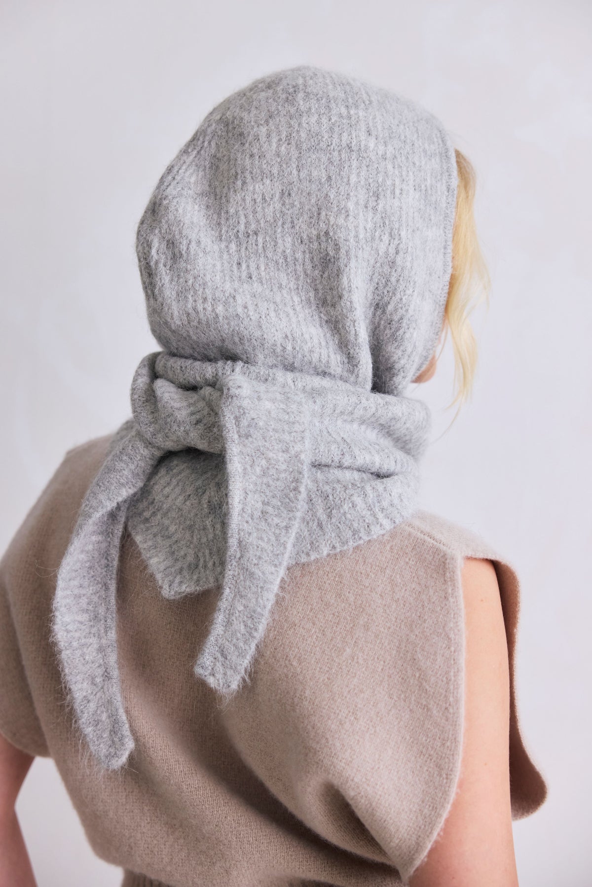 Alpaca Wool Hooded Scarf