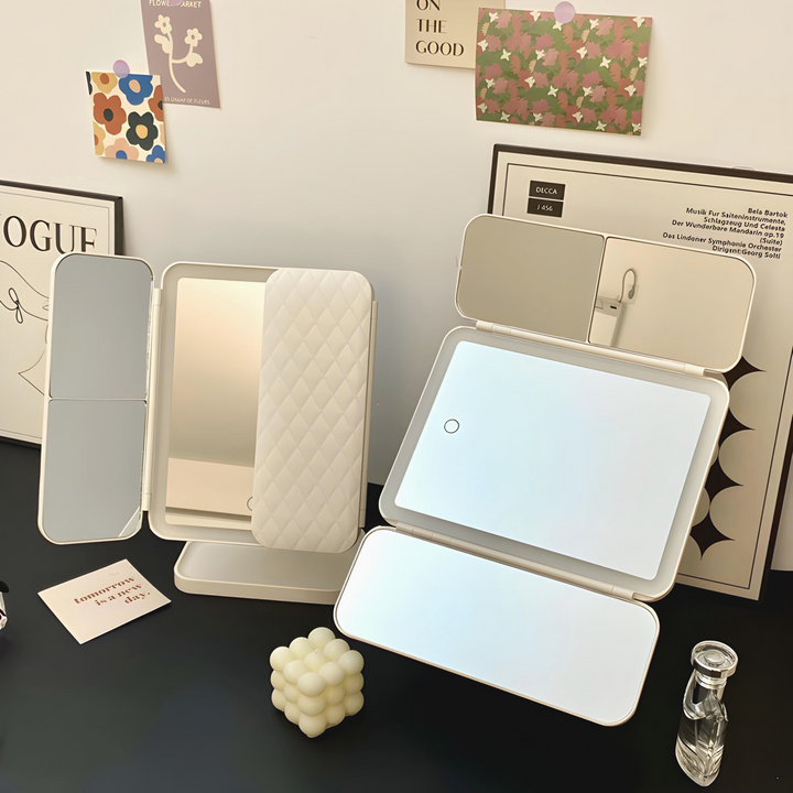 Magnifying Faux Adjustable Vanity Mirror