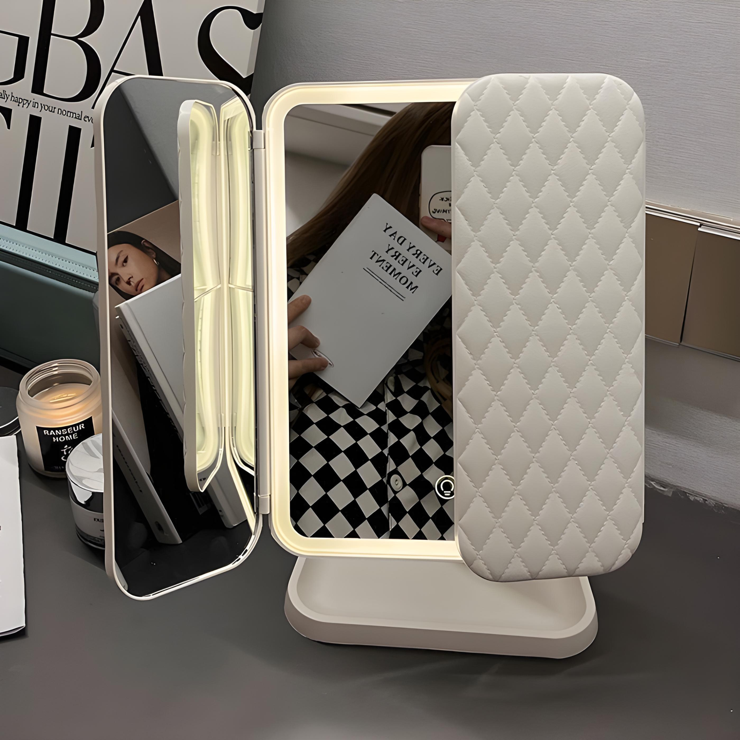 Magnifying Faux Adjustable Vanity Mirror