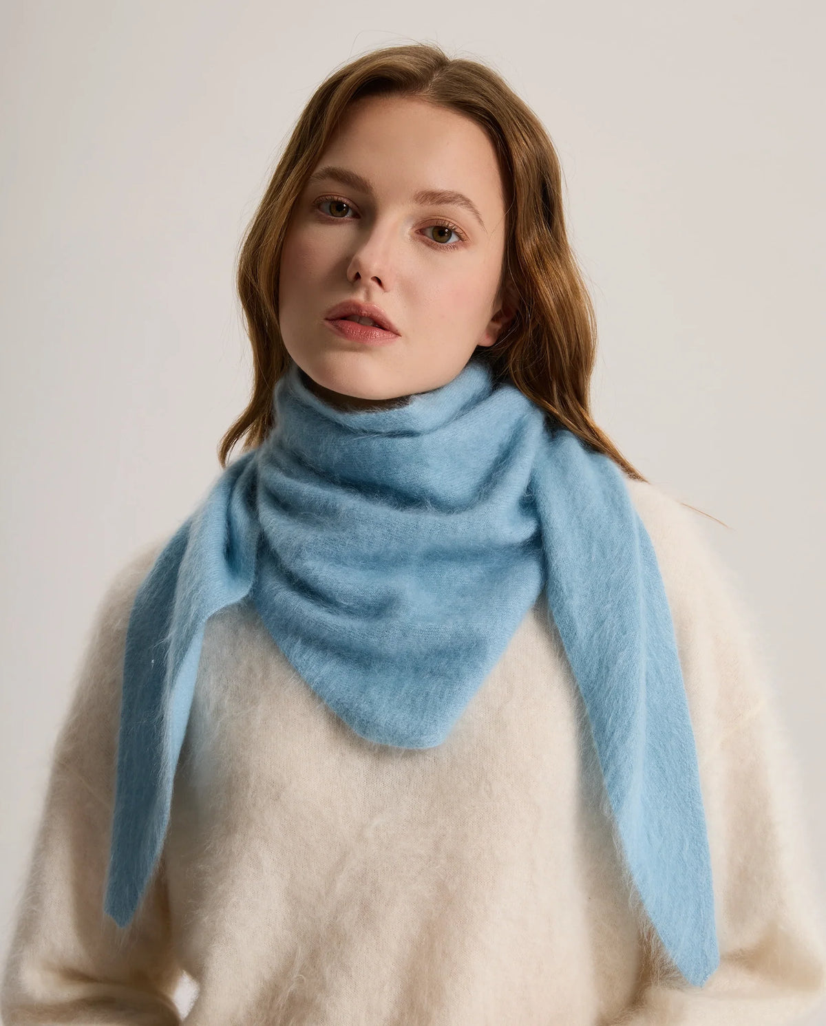 Women's Brushed Knit Triangle Shawl Scarf