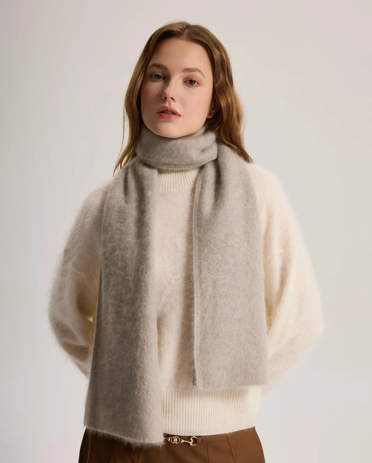 Women's Soft Brushed Mohair-Look Winter Scarf