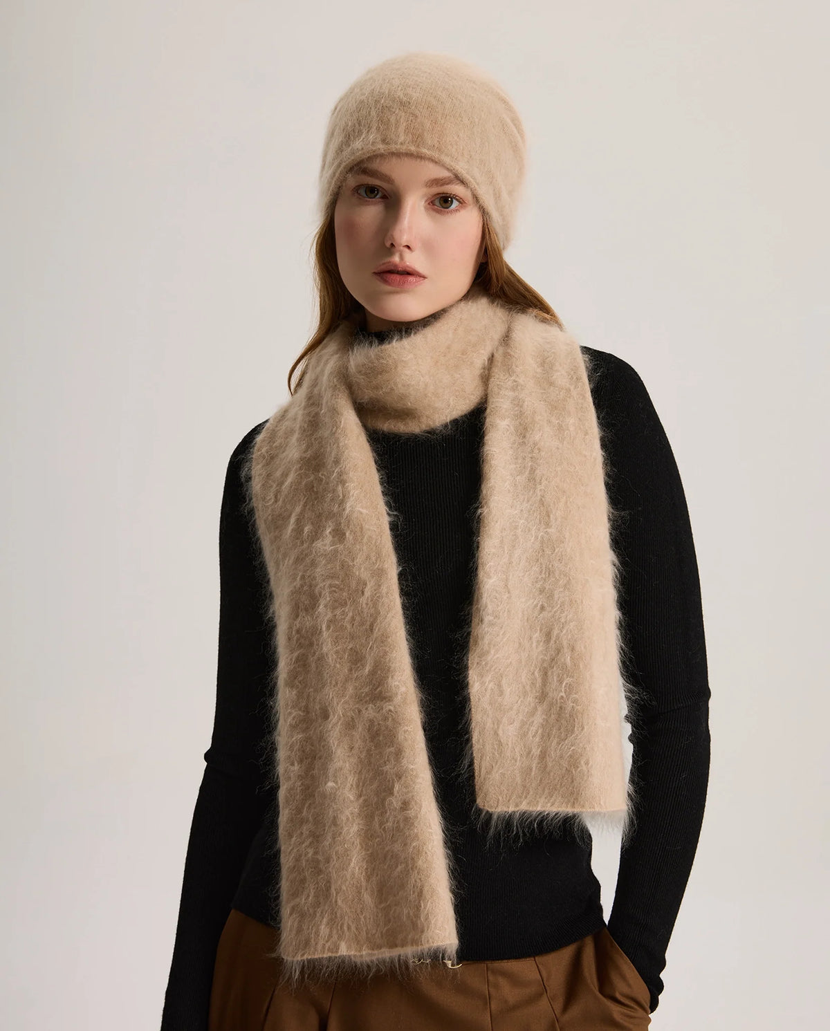Women's Soft Brushed Mohair-Look Winter Scarf