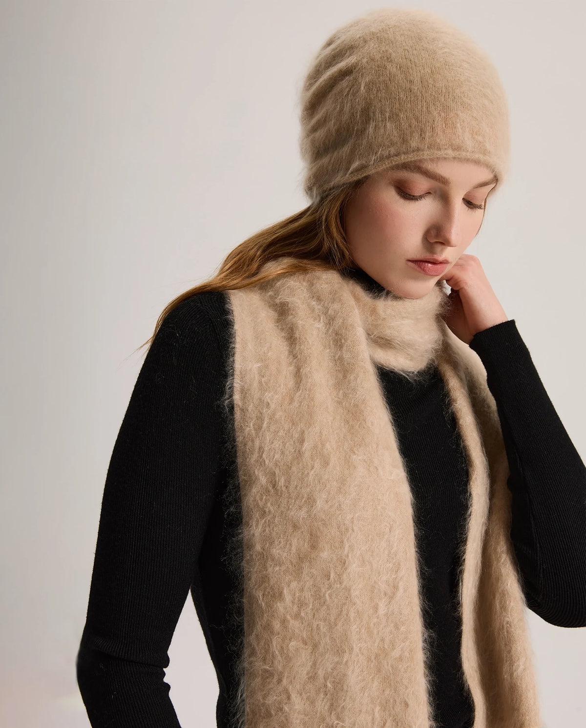 Women's Soft Brushed Mohair-Look Winter Scarf