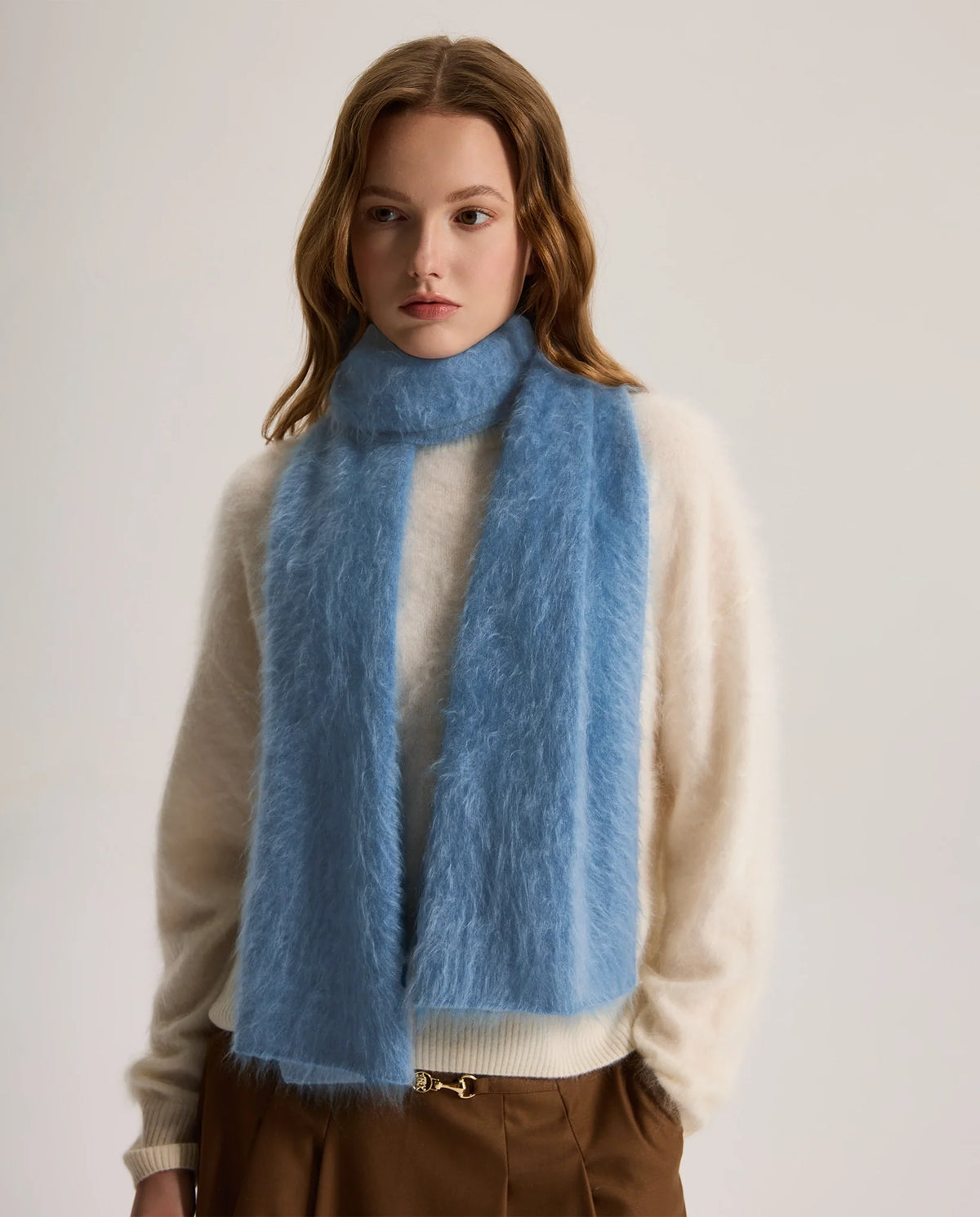 Women's Soft Brushed Mohair-Look Winter Scarf