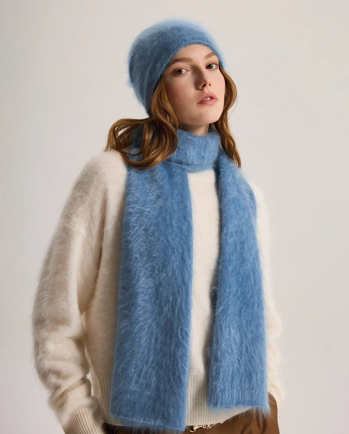 Women's Soft Brushed Mohair-Look Winter Scarf