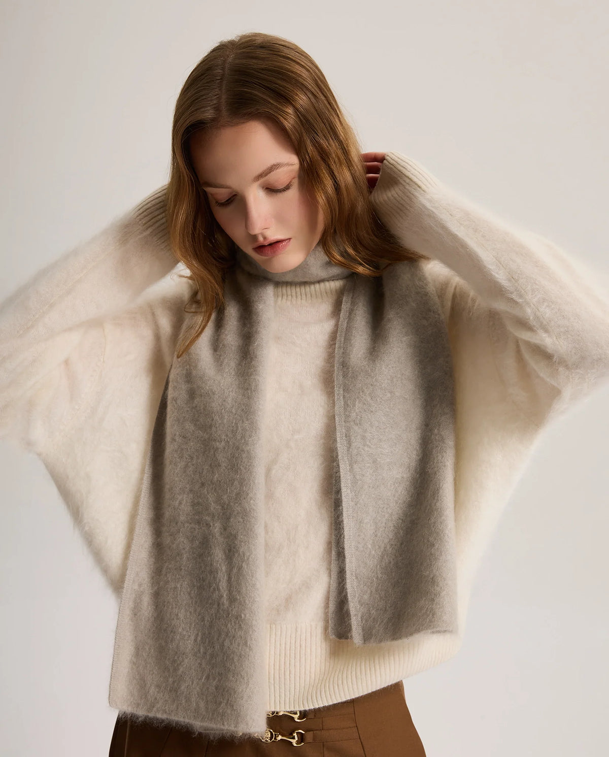 Women's Soft Brushed Mohair-Look Winter Scarf