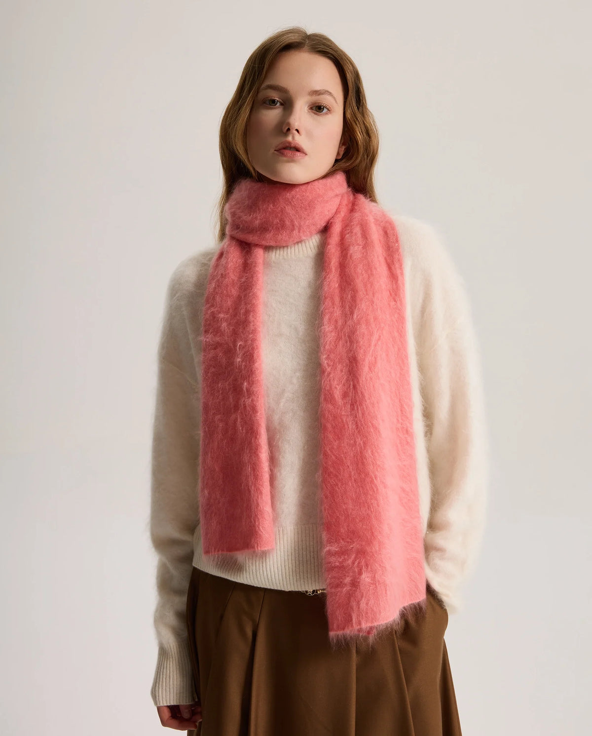 Women's Soft Brushed Mohair-Look Winter Scarf