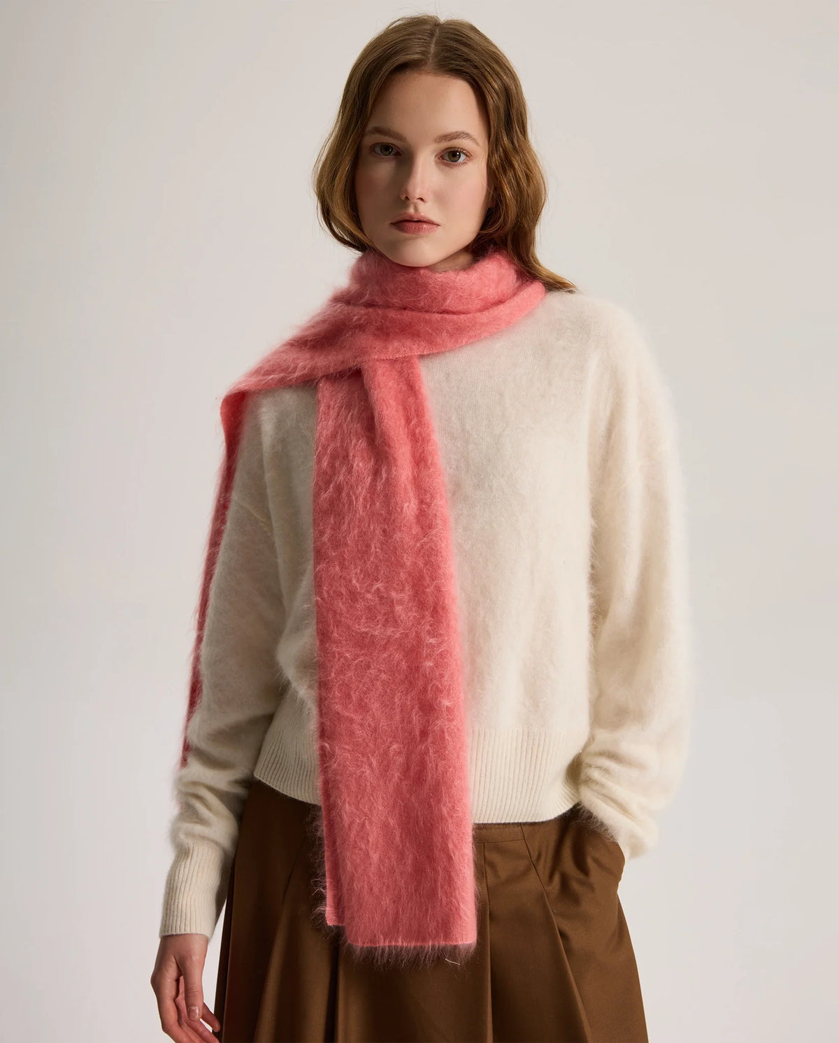 Women's Soft Brushed Mohair-Look Winter Scarf