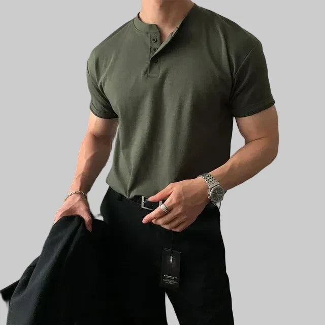 Men's Short Sleeve Henley T-Shirt