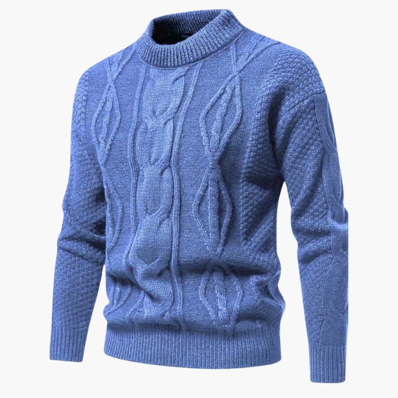 Men's Cable Knit Crew Neck Jumper