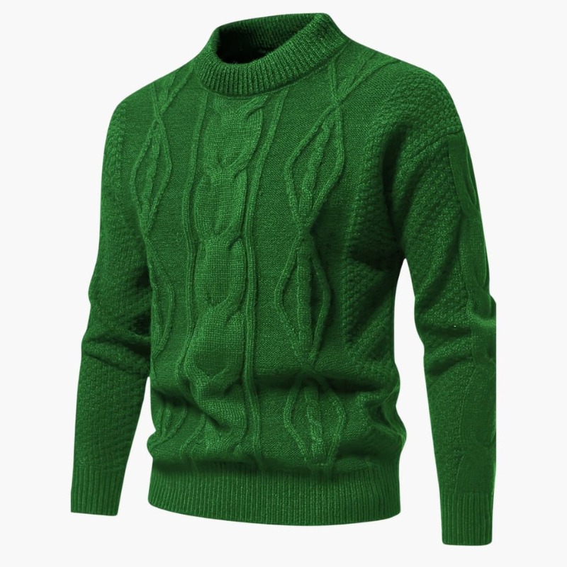 Men's Cable Knit Crew Neck Jumper