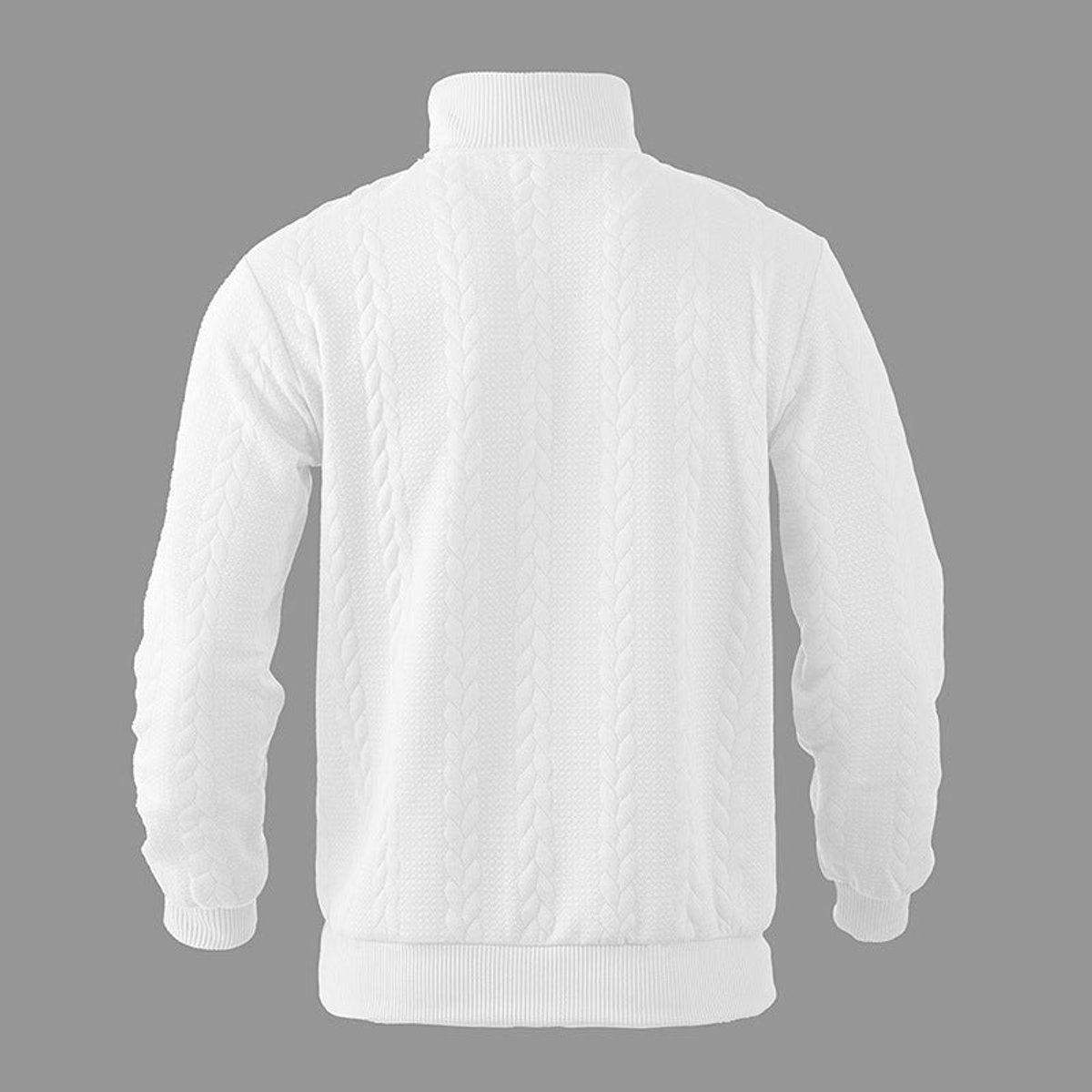 Men's Relaxed Cable Knit Quarter-Zip Pullover