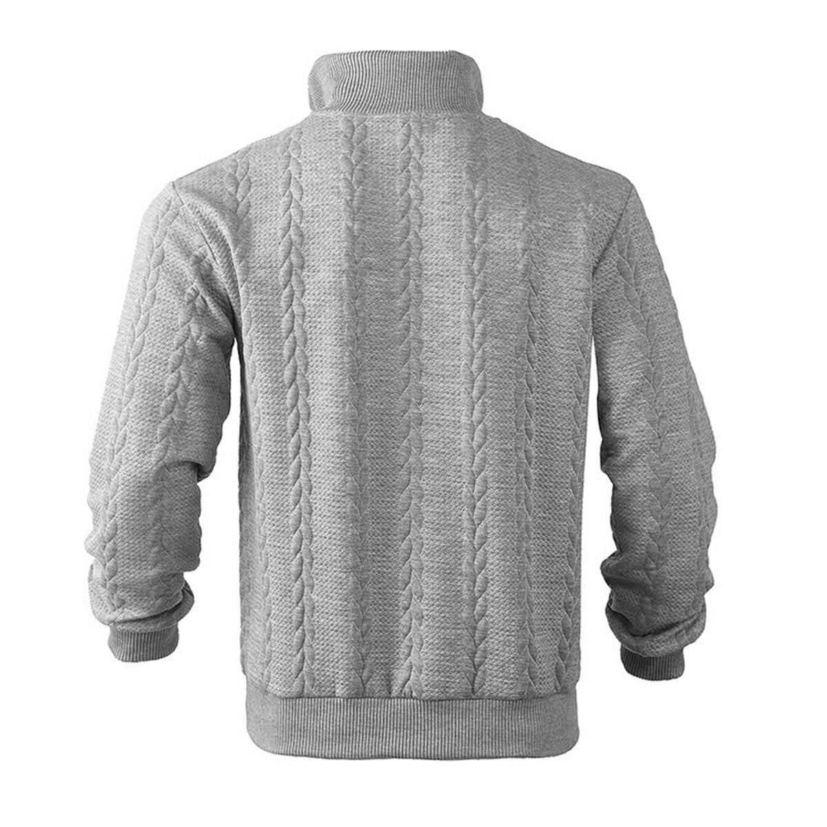 Men's Relaxed Cable Knit Quarter-Zip Pullover