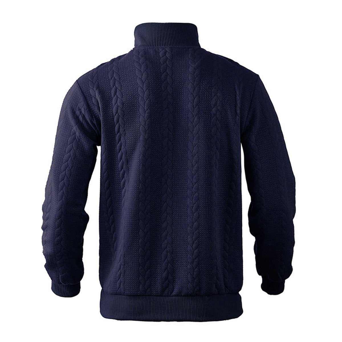 Men's Relaxed Cable Knit Quarter-Zip Pullover