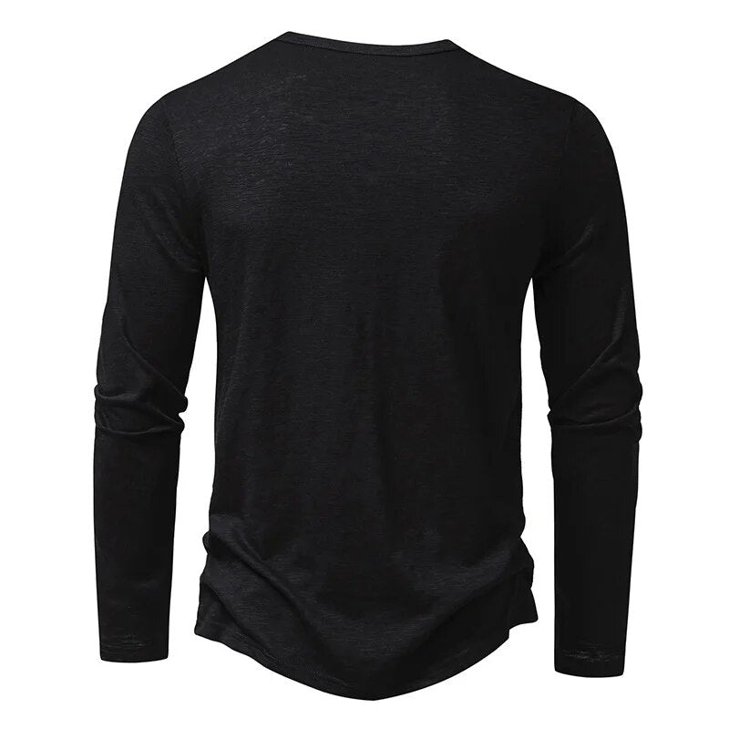 Men's Long Sleeve Henley Shirt