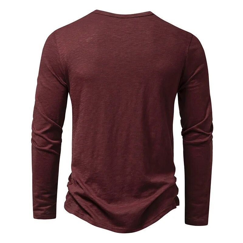 Men's Long Sleeve Henley Shirt