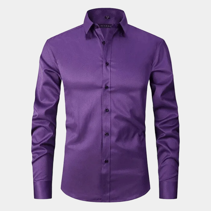 Men's Plain Long Sleeve Formal Shirt