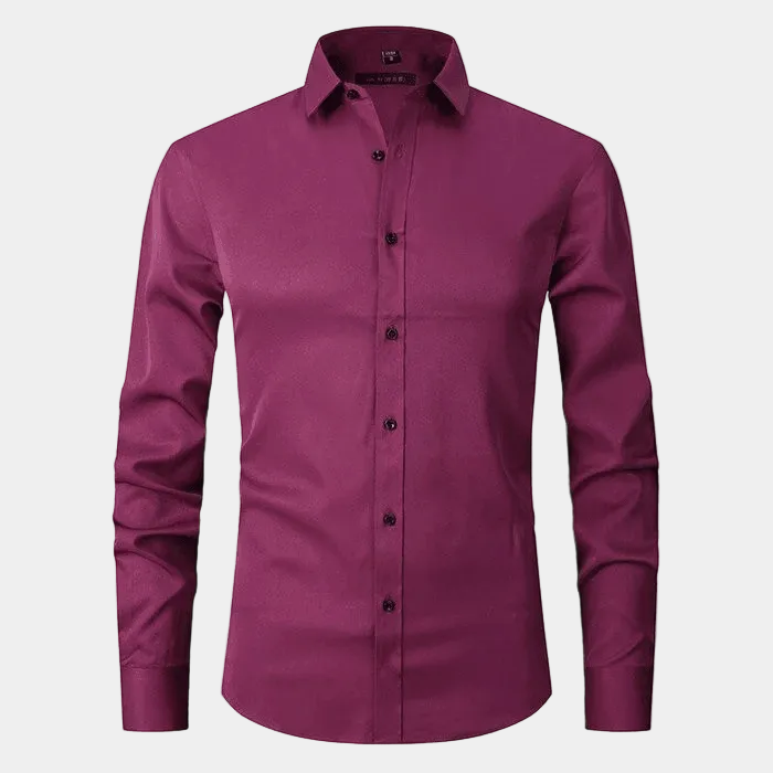 Men's Plain Long Sleeve Formal Shirt