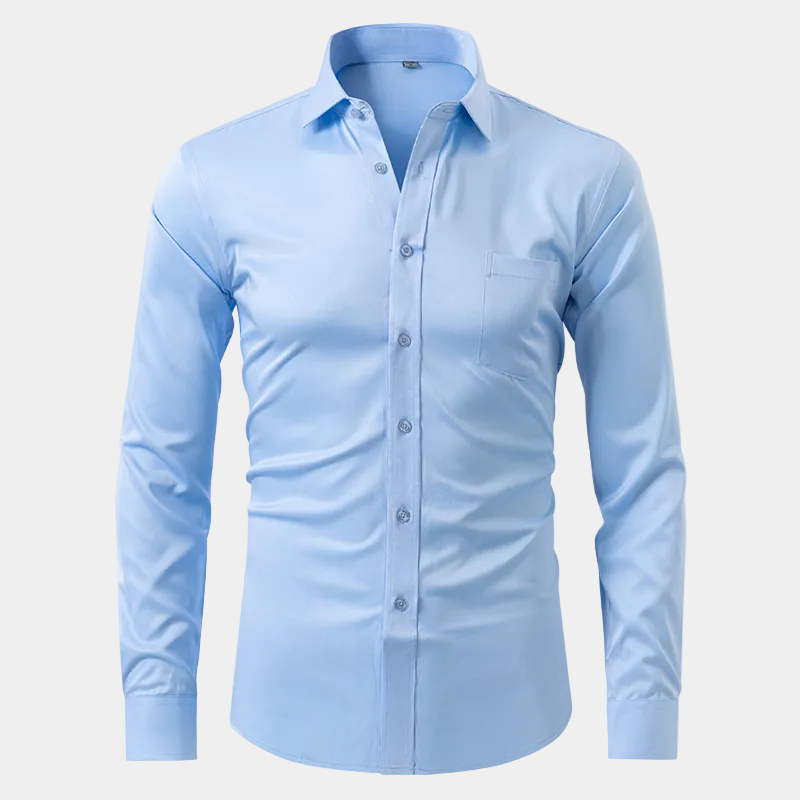 Men's Plain Long Sleeve Formal Shirt