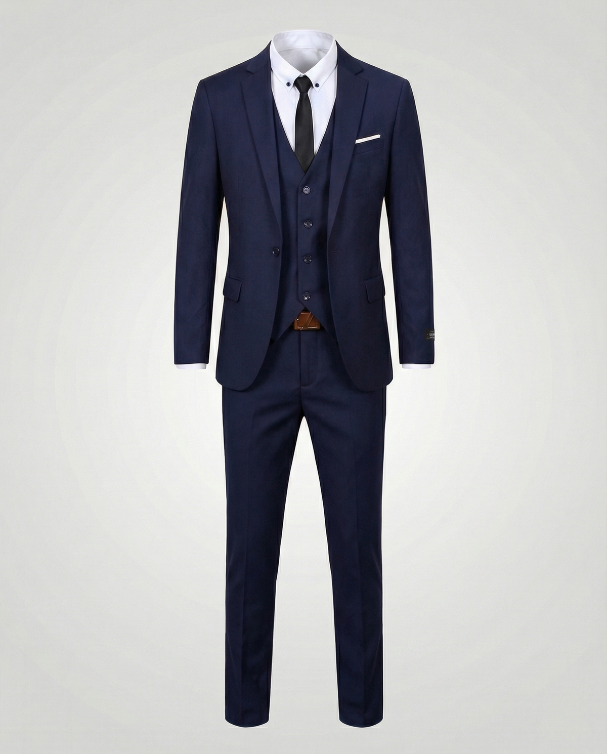 Men's Classic Tailored Three-Piece Formal Suit