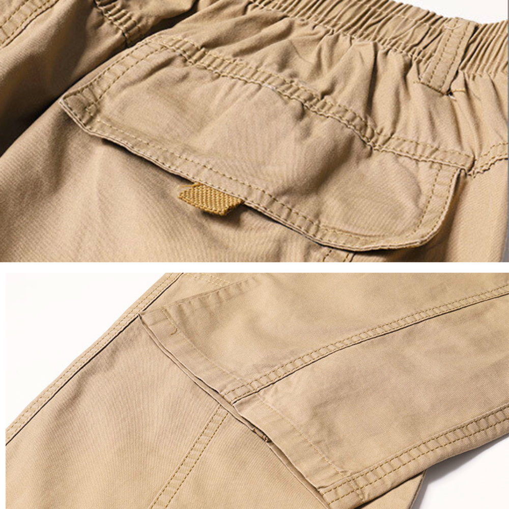 Men's Relaxed Elasticated Waist Cargo Trousers