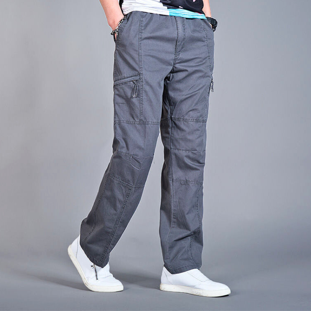 Men's Relaxed Elasticated Waist Cargo Trousers