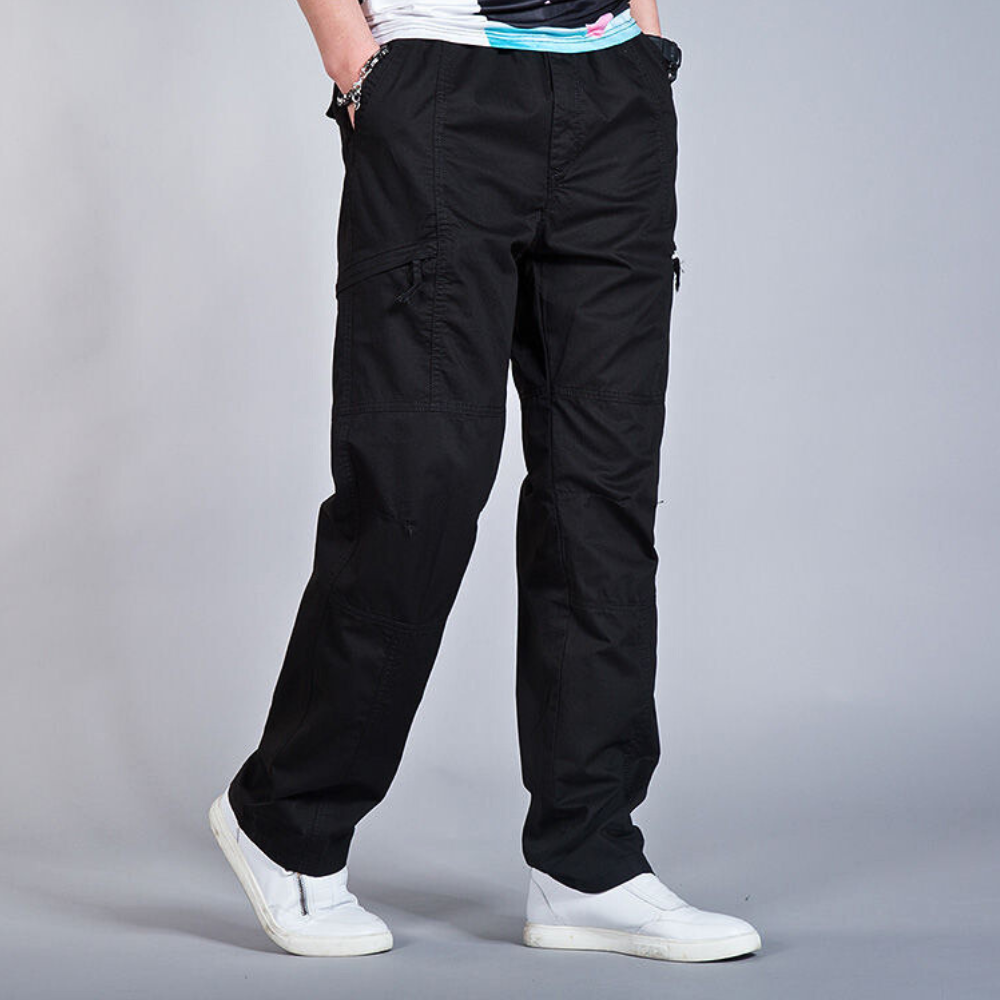 Men's Relaxed Elasticated Waist Cargo Trousers
