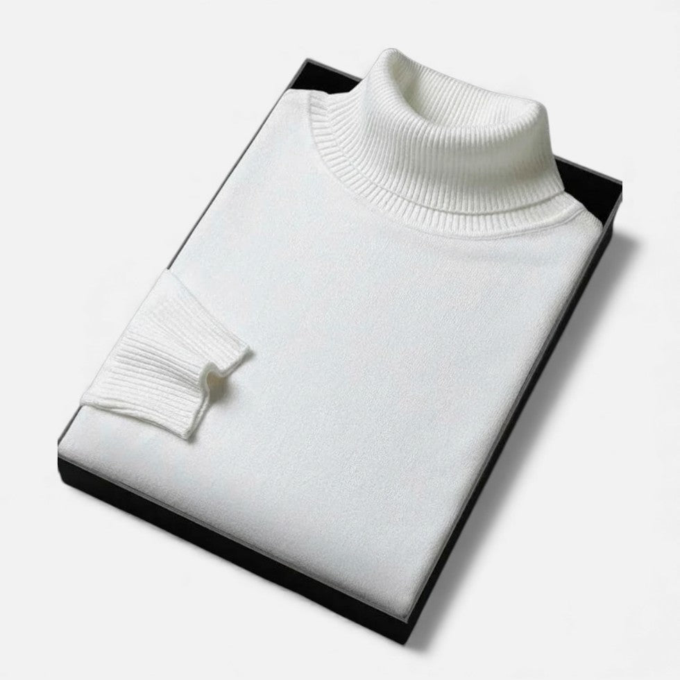 Men's Fine-Knit Roll Neck Jumper