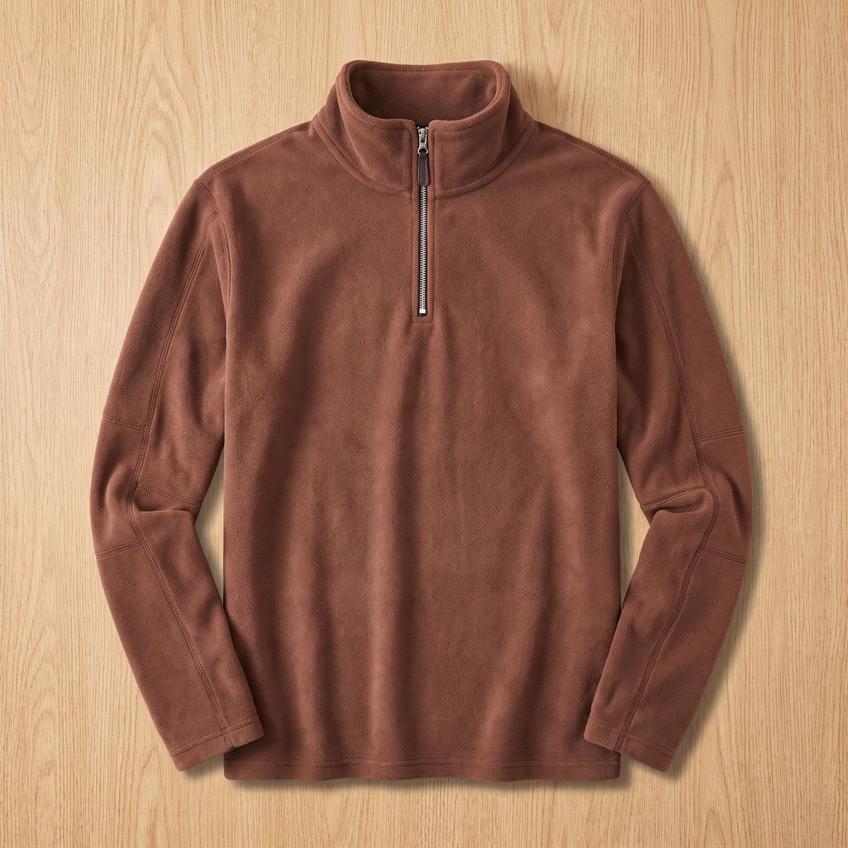 Men's Fleece Quarter-Zip Pullover with Stand Collar