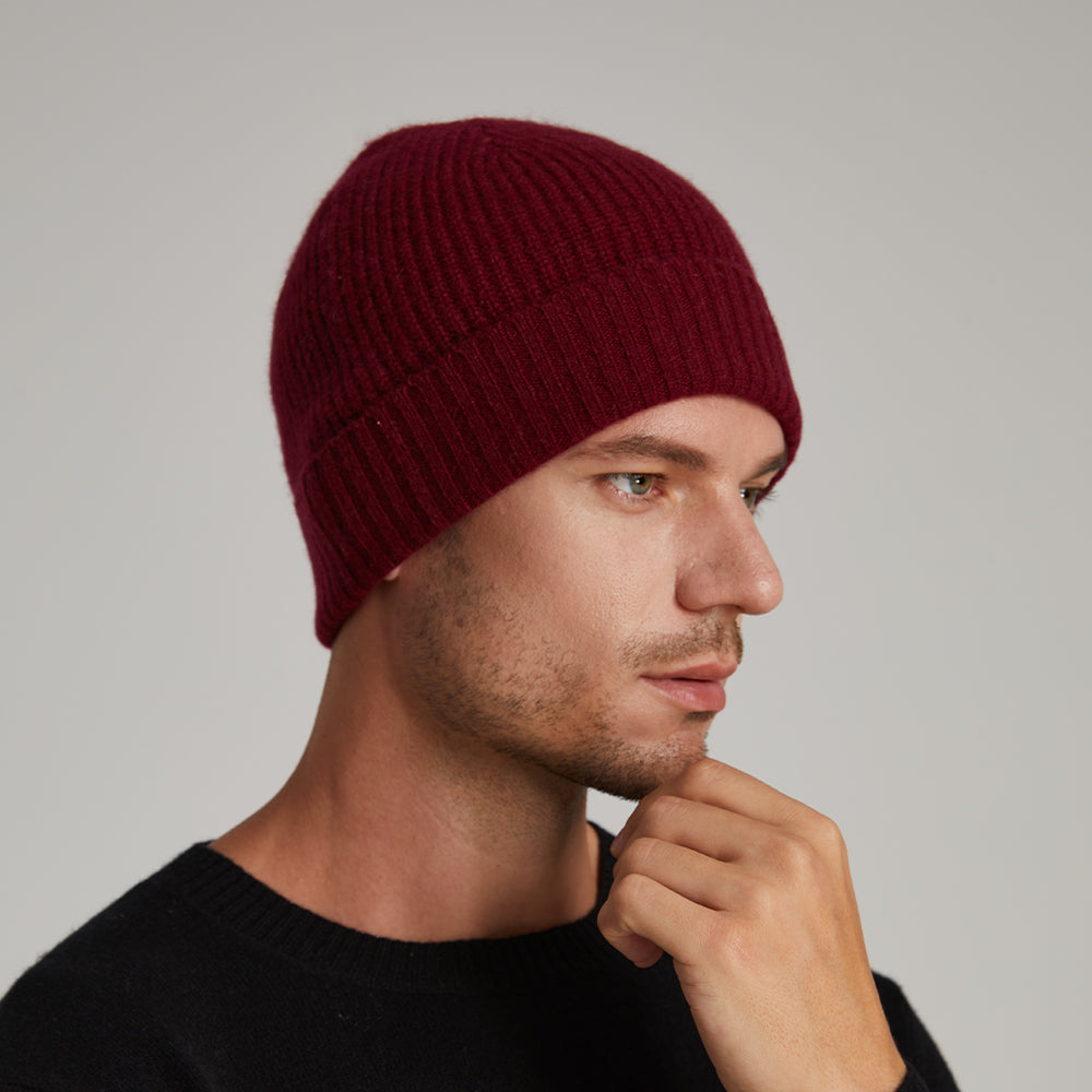 Men's Ribbed Knit Turn-Up Beanie